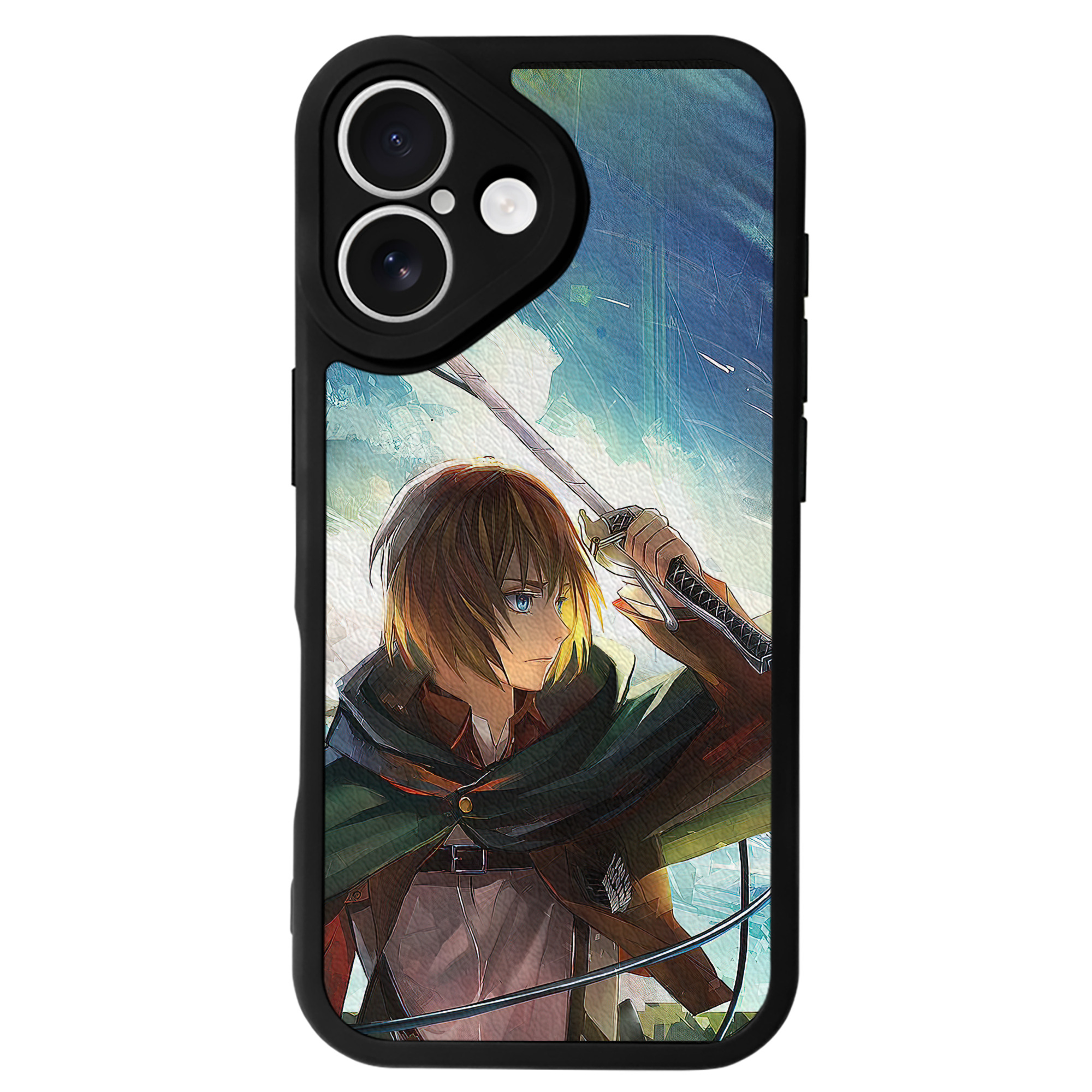 （画像用） 進撃の巨人 Attack on Titan 【iPhone 16シリーズ対応】シリコンスマホケース（レザー調） 材質：シリコン